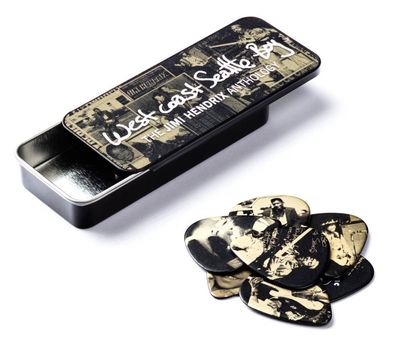 Dunlop JH-PT10H Jimi Hendrix - West Coast Seattle Boy - Sammlerbox mit 12 Plektr
