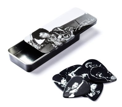 Dunlop JH-PT05H Jimi Hendrix - Silver Portrait - Sammlerbox mit 12 Plektren