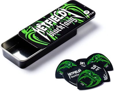 Dunlop Hetfield Black Fang - Sammlerbox mit 6x 0,73 mm Plektren, Ultex, schwarz