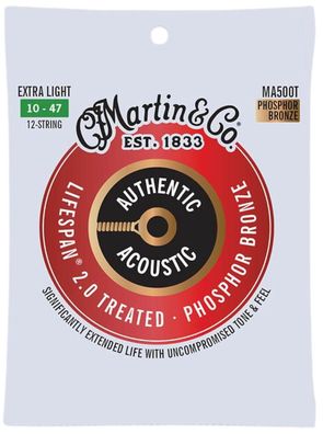 Martin MA500T - Lifespan 2.0 - Phosphor Bronze 12-string - extra light (010-047)
