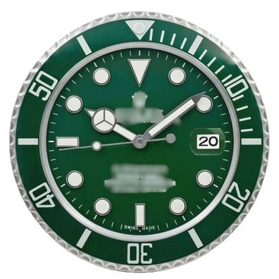 Wanduhr Rolex Submariner Hulk Grün Oyster Perpetual 34cm Moderne Luxusuhr