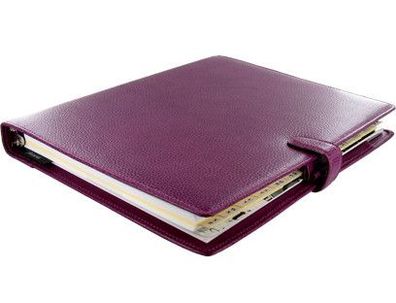 Filofax Finsbury A4 Zeitplaner Leder Raspberry Ringbuch Organizer 25mm Ringung 025530
