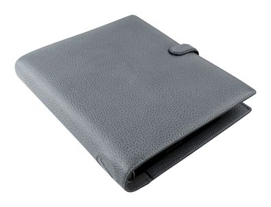 Filofax Finsbury A5 Zeitplaner Leder Grau Ringbuch Organizer 30 mm Ringung 029506