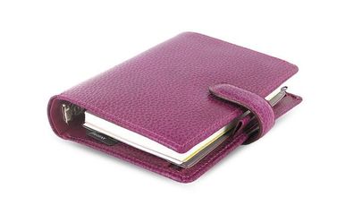 Filofax Finsbury Pocket Terminplaner Leder Raspberry A7 Organizer 19 mm Ringe 025342