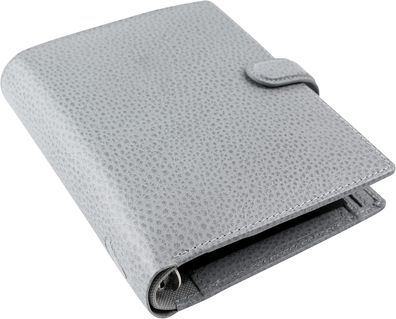 Filofax Finsbury Pocket Terminplaner Leder Grau Agenda A7 Organizer 19mm Ringe 029512