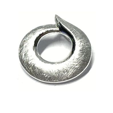 Kettenanhänger 925/- Silber eismatt Anhänger rund Kettengleiter