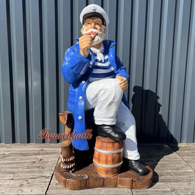 Kapitän Seemann Figur Statue Skulptur Dekoratiojn Deko Maritim Sylt Büsum Nordsee gro