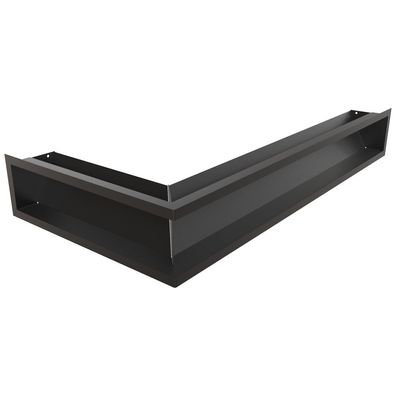 Eck-Lüftungsgitter LUFT rechts 40x80x12 schwarz