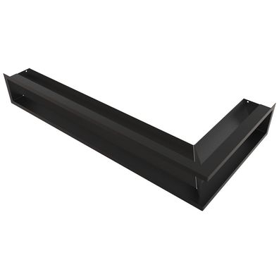 Eck-Lüftungsgitter LUFT links 80x40x12 schwarz
