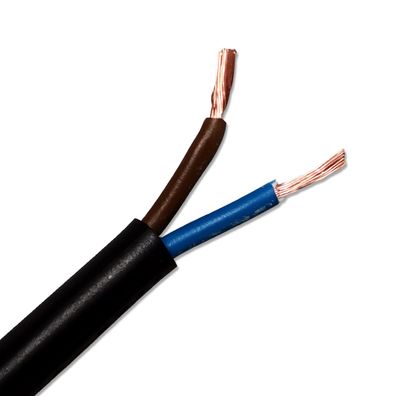 Flachkabel | 2-Adrig | 2x0,75mm² | Blau/Braun | 5 Meter