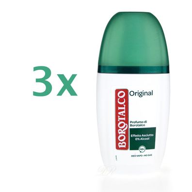 Borotalco Roberts Original Fresh deodorant NO GAS 3x 75ml