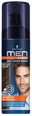 Schwarzkopf Men Ultimate Grey Cover Spray Mittel Braun 120 ml