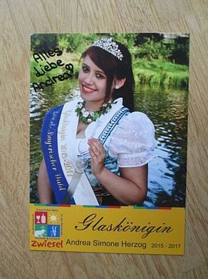 Glaskönigin 2015-2017 Andrea Simone Herzog - handsigniertes Autogramm!!!
