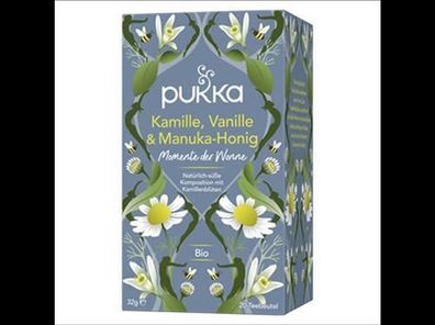 Pukka Pukka Bio-Kräutertee Kamille, Vanille & Manuka-Honig, 20 Teebeutel 20x1,6g