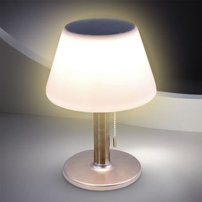 LED Solar Tisch Lampe warmweiß - 27 x 19 cm - Gartentisch Deko Beleuchtung