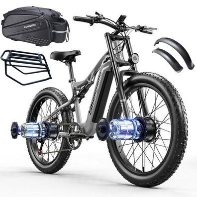 Elektrofahrrad Shengmilo S600 2000W Dualer Motor 48V 17.5Ah Samsung-Akku abnehmba