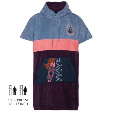 Wave Hawaii Cotton Velours Poncho Kiholo, Size M WH4075