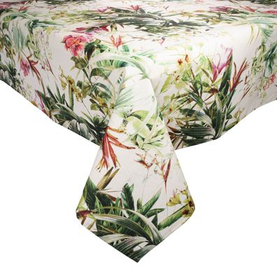 Outdoor Tischdecke Gartentischdecke Indoor Baumwolle beschichtet Sandner Hibiscus