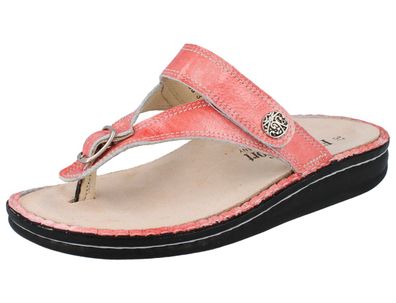 FINN Comfort Alexandria Soft Damen Zehenstegsandale coralle rosa Lackleder