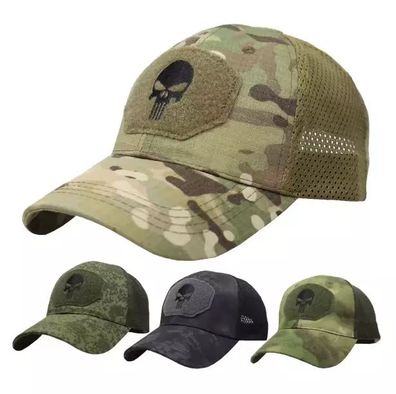 Base cap - punisher dad hat kappe tactical camouflage biker gym fitness natur