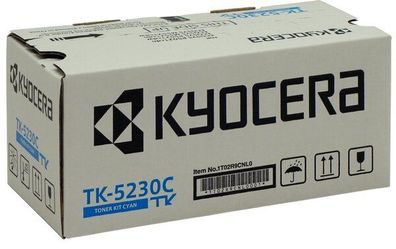 Toner-Kit TK-5230C, für Kyocera Drucker, ca. 2.200 Seiten, cyan