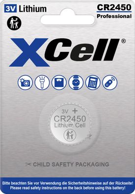 XCell CR2450 Lithium-Knopfzelle 3V – 1er Blister