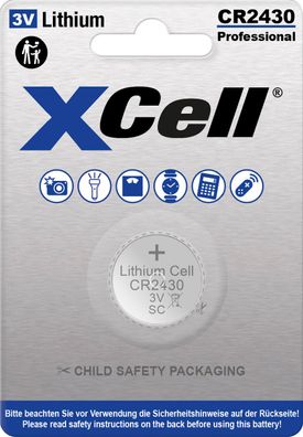 XCell CR2430 Lithium-Knopfzelle 3V – 1er Blister