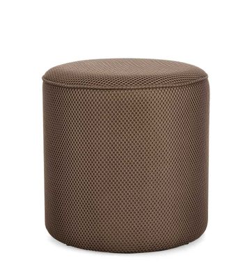 Bizzotto - Pouf Olesya aus Waben-Stoff Ø 42 cm, Tierra