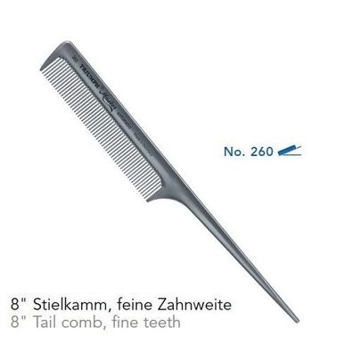 Hercules Sägemann Triumph Master 95/260 Stielkamm silbergrau 8" (2er-Pack)