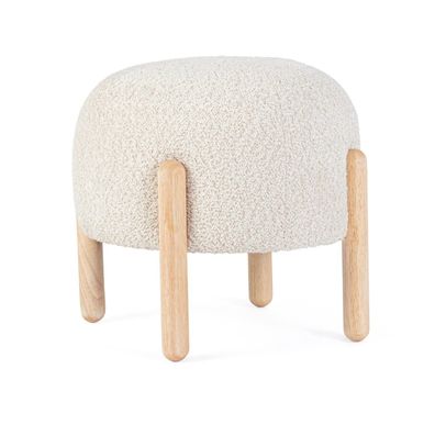 Bizzotto - Hocker Dayla aus Boucle-Stoff, Natur