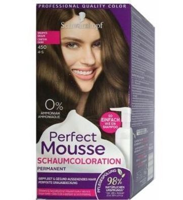 Perfect Mousse Haarfarbe, Warmes Braun 450 - 1 Anwendung
