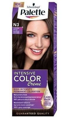 Palette Intensiv Creme Haarfarbe N3 - Tiefes Dunkelbraun