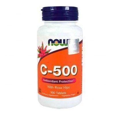 Now Foods Vitamin C-500 mit Hagebutte 100 Tabletten