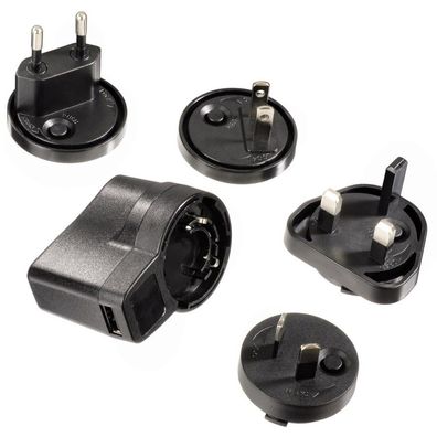 Hama USB Global Set ReiseLadegerät Netzteil NetzLader Ladekabel für Apple iPod