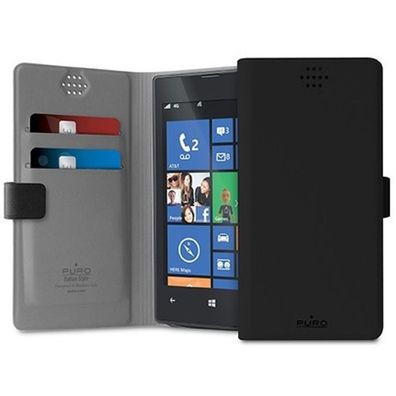 Puro Universal Slim Wallet Booklet FlipCase SchutzHülle 360°Cases Black M