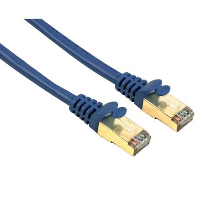 Hama 0,25m Cat5e GOLD PatchKabel NetzwerkKabel Cat. 5e 5 LanKabel DSL STP FTP