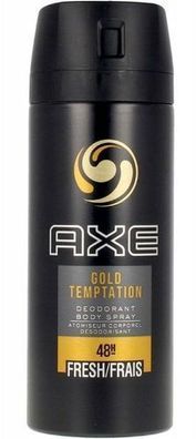 Axe Gold Deodorant Spray fuer Herren, 150 ml - Edler Duft fuer langanhaltende Fris
