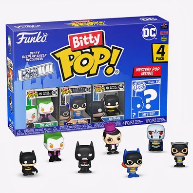Funko Bitty PoP! DC Batman - Joker - Batgirl - Batman - 4 er Pack - 3122