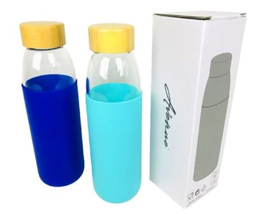 Avenue Trinkflasche Glas Blau ca.540ml Fassungsvermögen