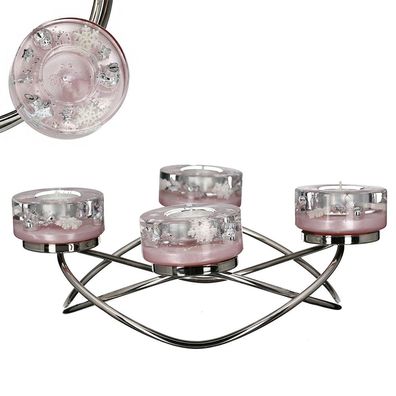 Casablanca Adventsleuchter "Pretty Christmas" H= 11,5 cm Ø 34 cm 27959