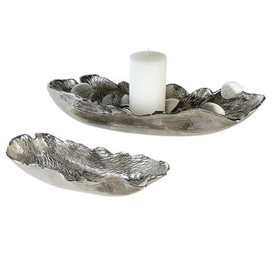 Casablanca Schale Bellevue Alu vernickelt L.60cm Höhe: 12 cm Breite: 60 cm