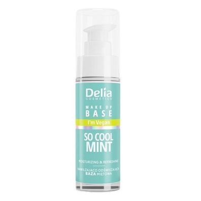Delia Cosmetics Vegane Erfrischende Make-Up-Base So Cool Mint, 30ml Feuchtigkeit