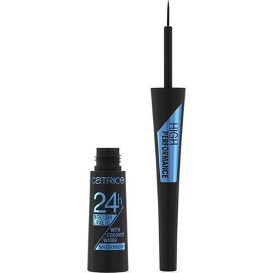Catrice 24H Wasserfester Pinsel Eyeliner, Ultra Schwarz, 3 ml