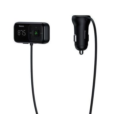 Baseus S-16 Bluetooth FM Transmitter mit Ladefunktion - Schwarz (International E