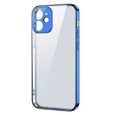Joyroom Premium Transparenthuelle mit Metallrahmen fuer iPhone 12 Pro, Ultraduenn,