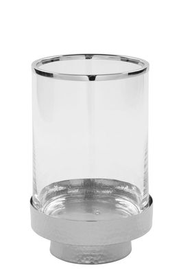 Fink KALUX Windlicht, ernickelt, e Höhe , . Glas Höhe 21, Ø 12,5 146160
