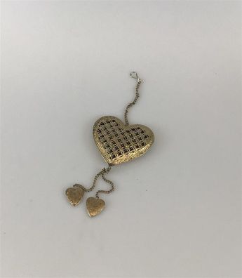 Formano Herz hänger gold glitzernd L:25,5cm