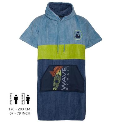 Wave Hawaii Cotton Velours Poncho Kapalua, Size L WH4074