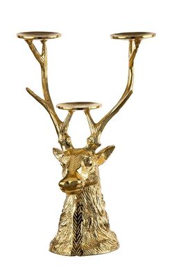 Gilde Kerzenleuchter Rentier gold 23031