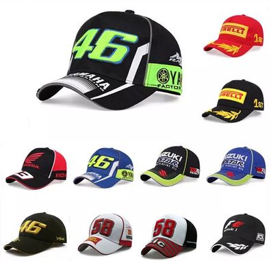 Motorrad Racing Baseball Cap Stickerei Motorsport Sport Outdoor Adjustable Hut